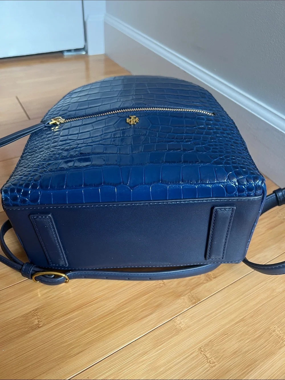 Tory Burch Croc Embossed Mini Backpack Women's Leather Backpack
